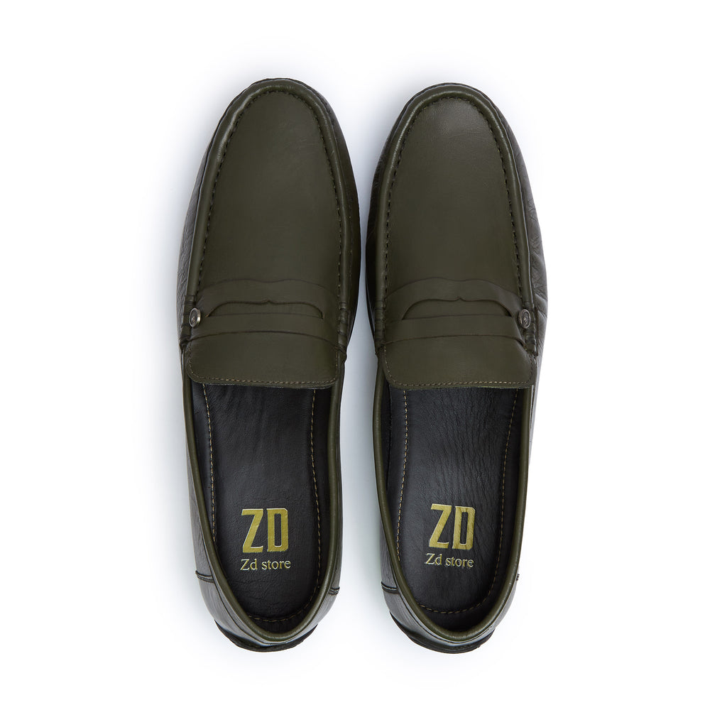 Handmade summer shoes ZD \ H 2001 \ leather Green