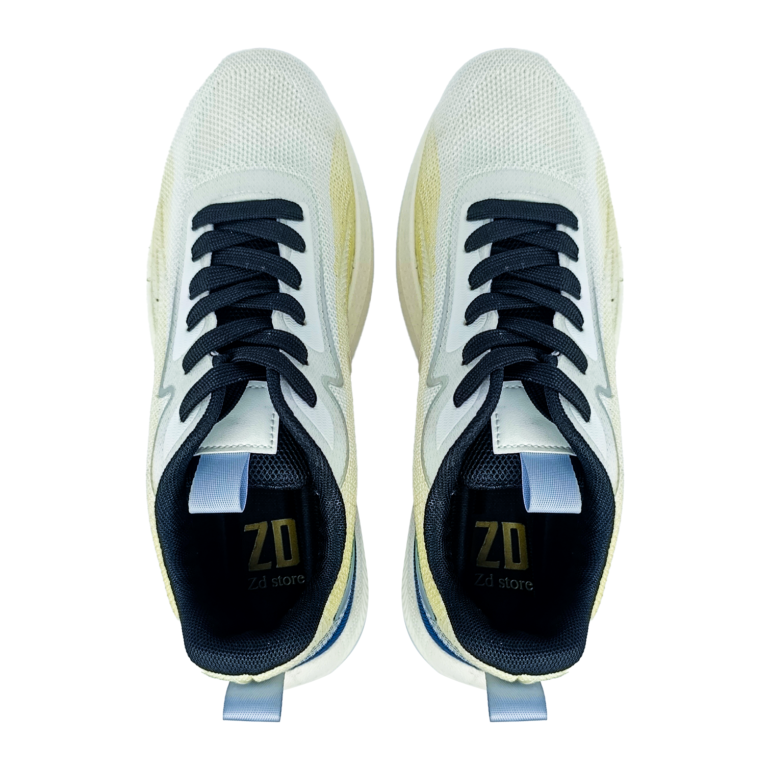 High-quality athletic shoes from ZD / 100- 1  White Yellow