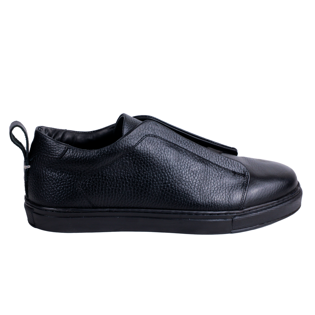 Comfortable new shoes / ZD 011 / Crushed genuine leather Black