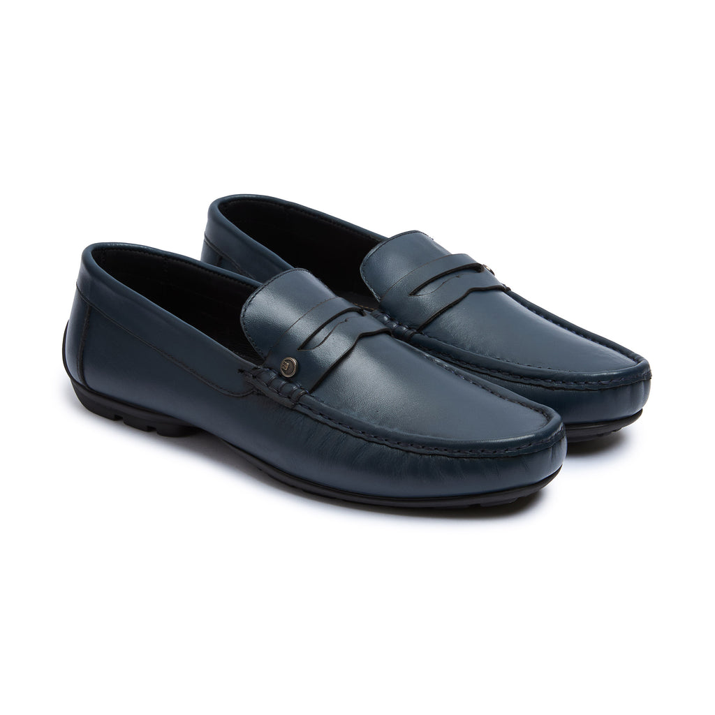 Handmade summer shoes ZD \ H 2001 \ leather Navy