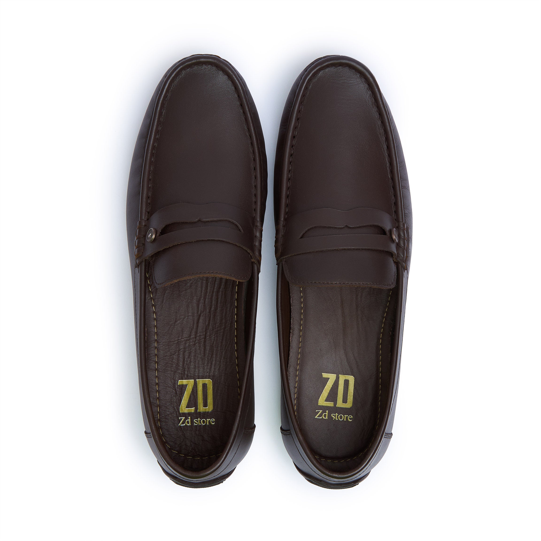 Handmade summer shoes ZD \ H 2001 \ leather Brown