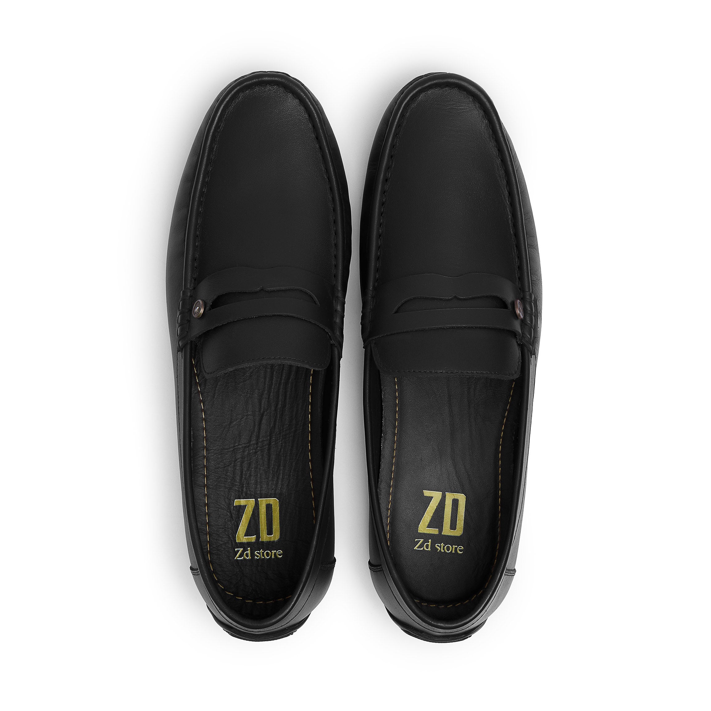 Handmade summer shoes ZD \ H 2001 \ leather Black