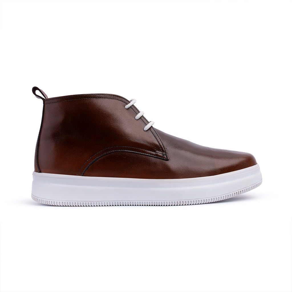 Men's genuine leather boots \ Brown W1
