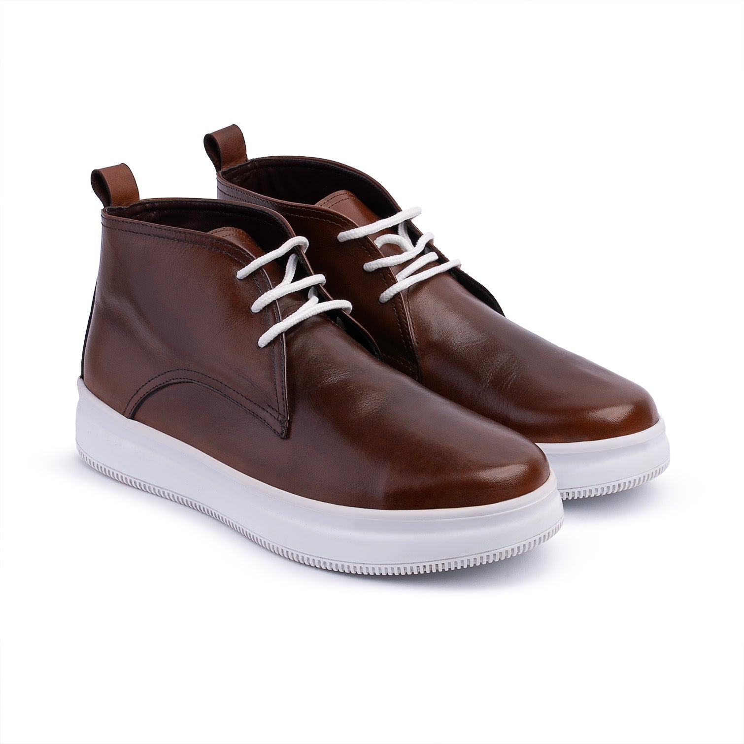 Men's genuine leather boots \ Brown W1