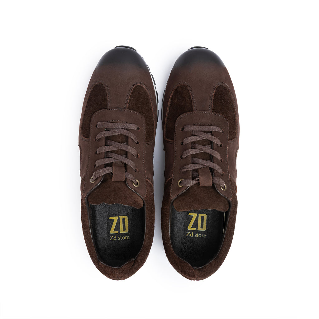 Genuine Leather sneaker ZD-008 \Brown
