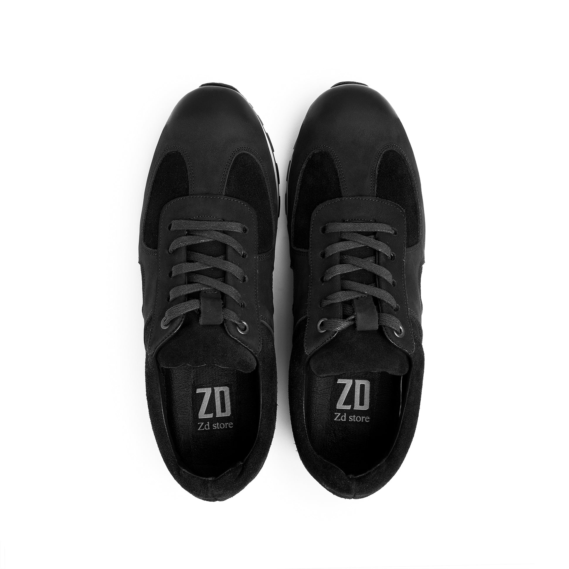 Genuine Leather sneaker ZD-008 \Black