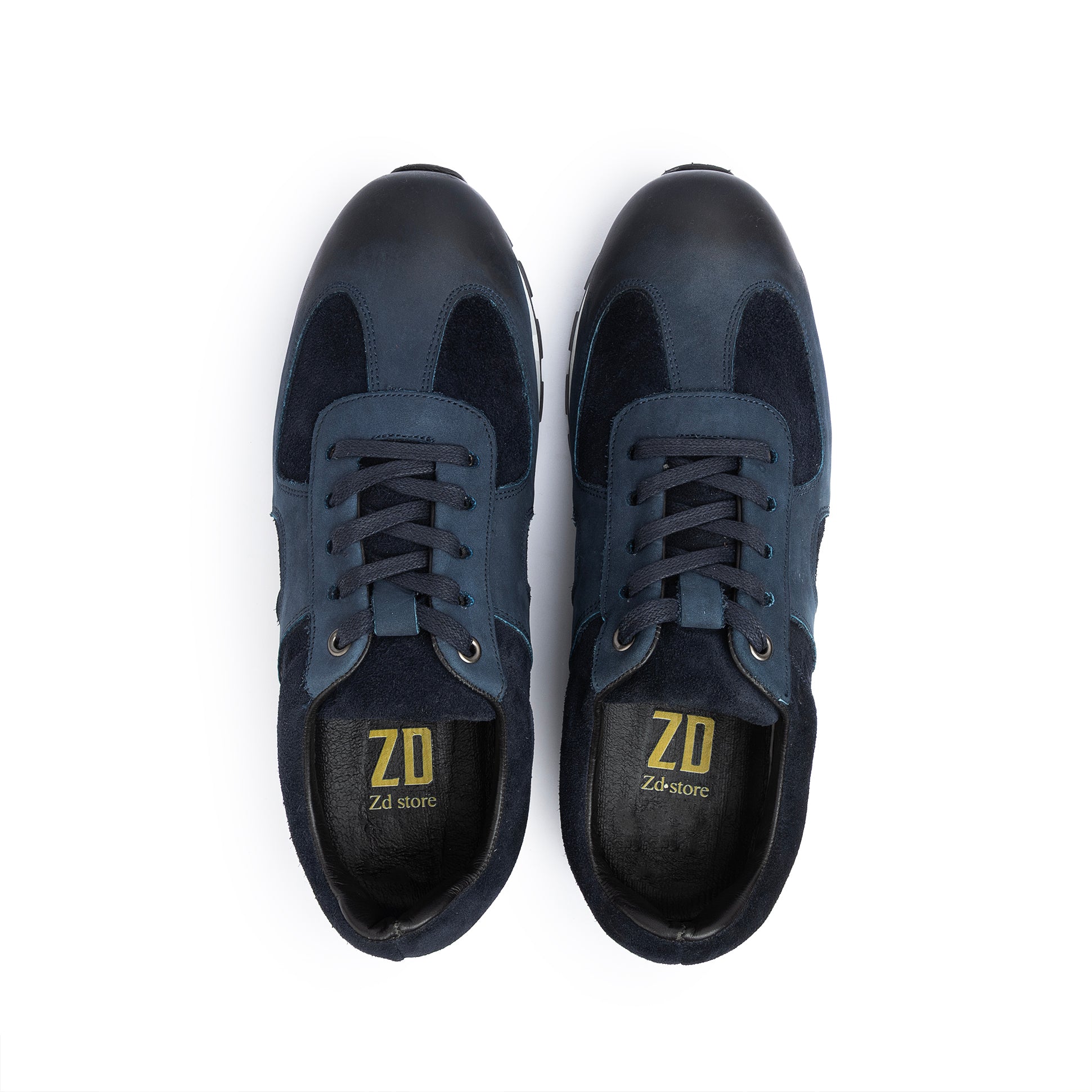 Genuine Leather sneaker ZD-008 \Blue
