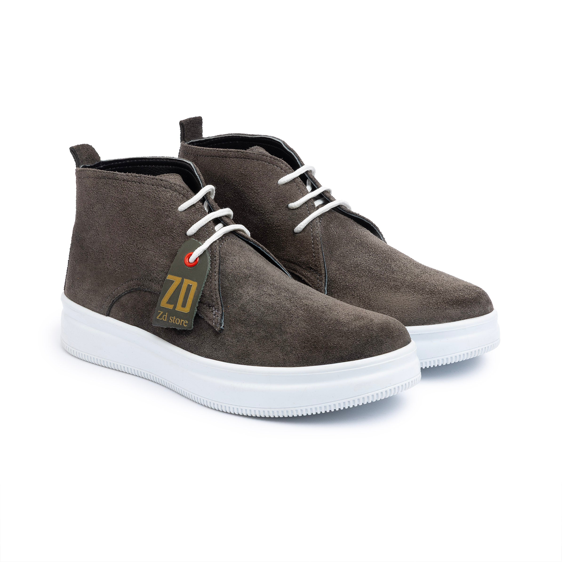 Men's genuine leather boots SH \ Gray