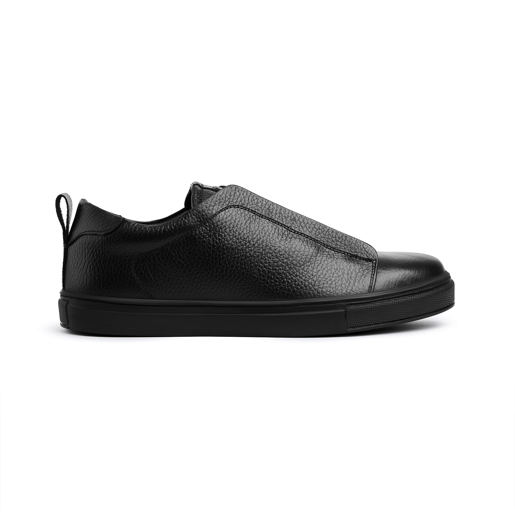 Comfortable new shoes / ZD 011 / Crushed genuine leather Black