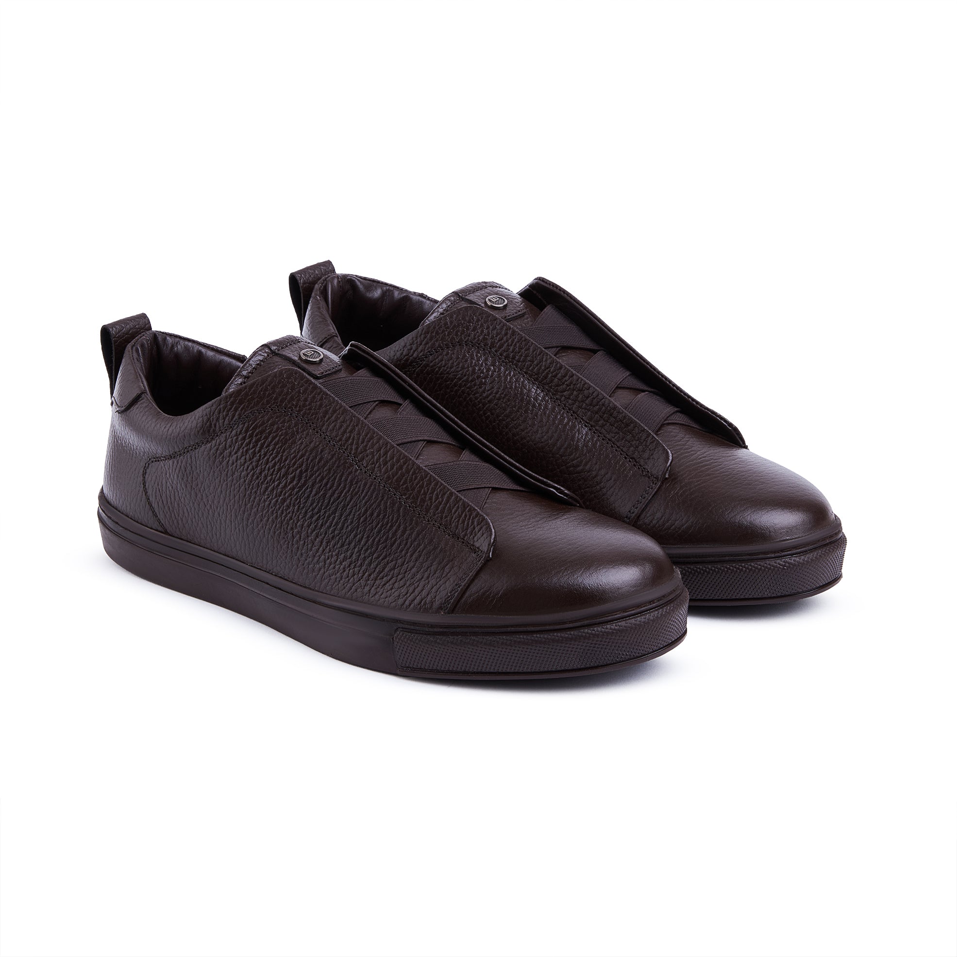 Comfortable new shoes / ZD 011 / Crushed genuine leather Brawn