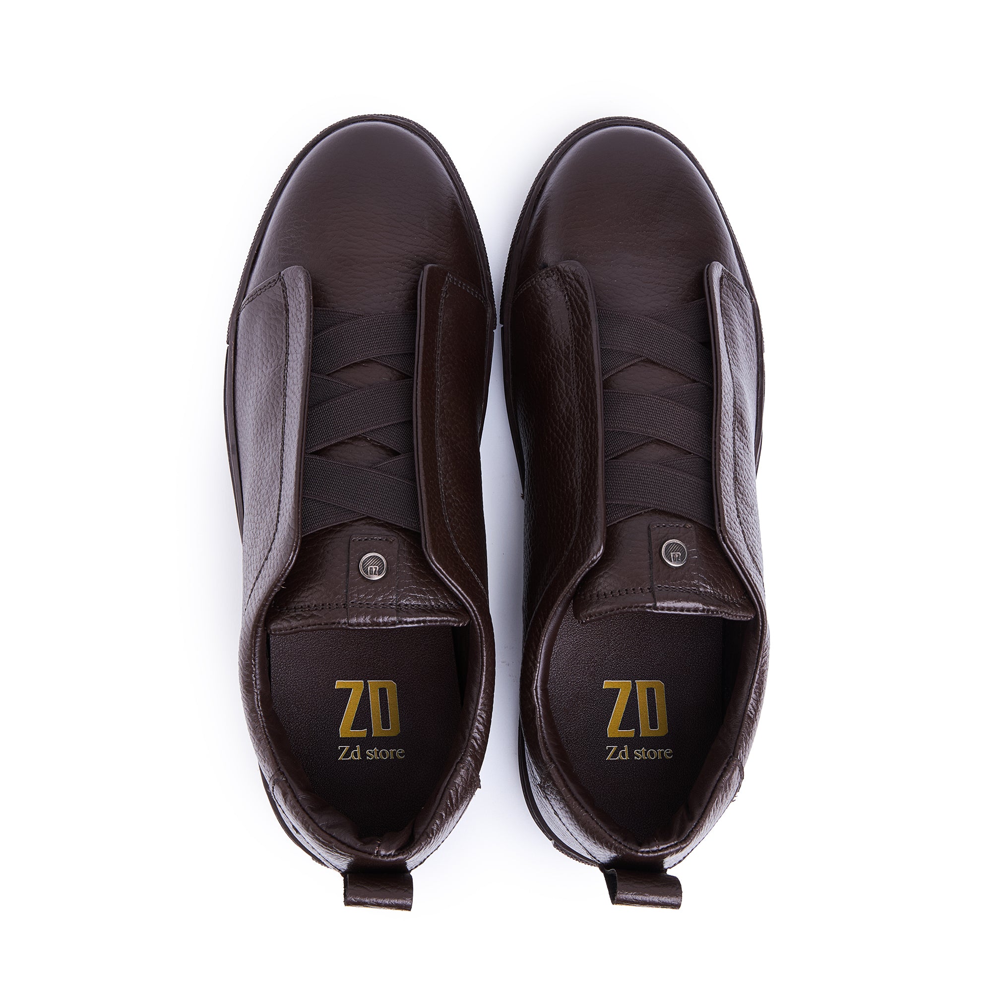 Comfortable new shoes / ZD 011 / Crushed genuine leather Brawn