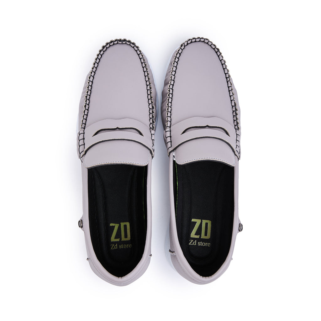 Handmade summer shoes EVA ZD \121\ Gray Lethr