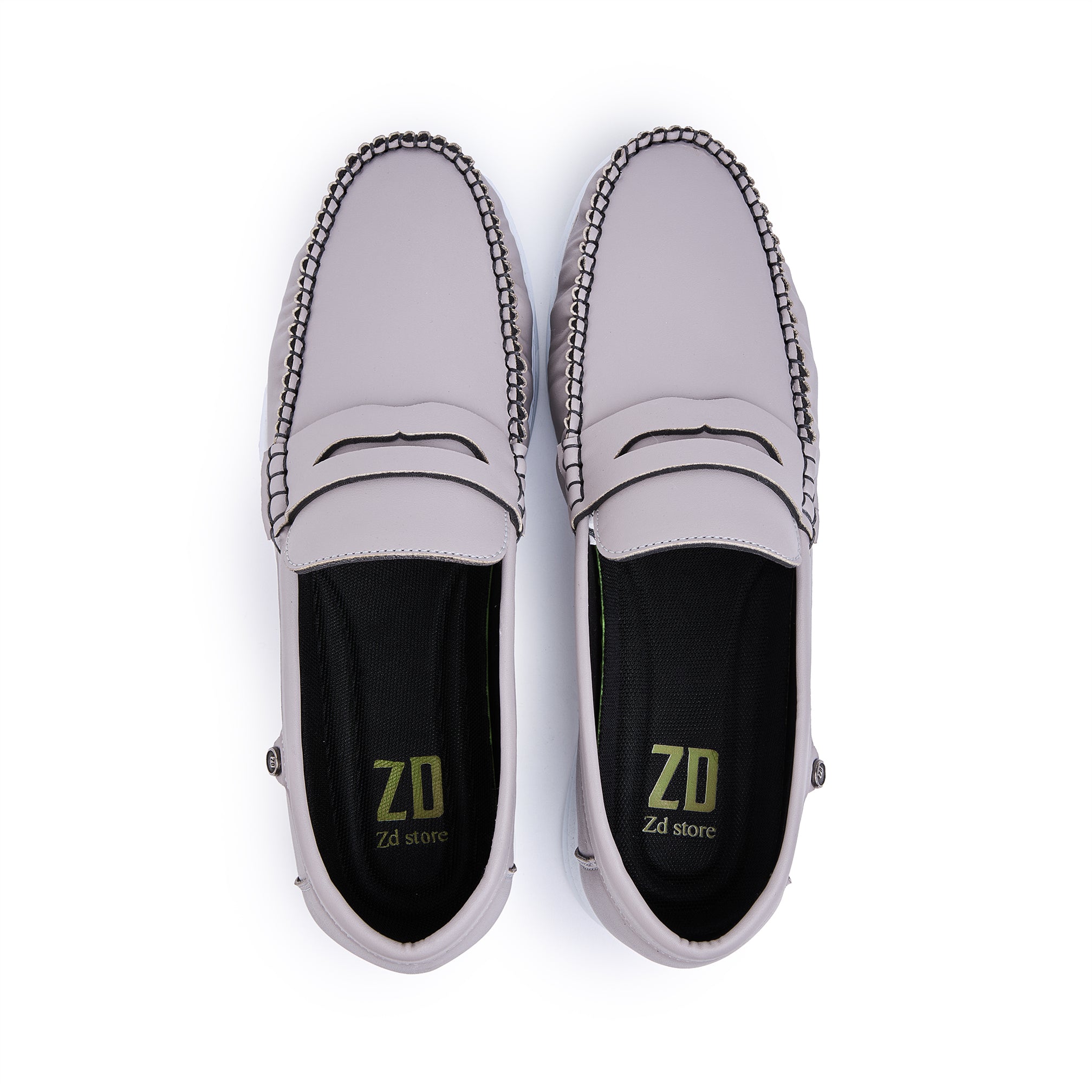 Handmade summer shoes EVA ZD \121\ Gray Lethr