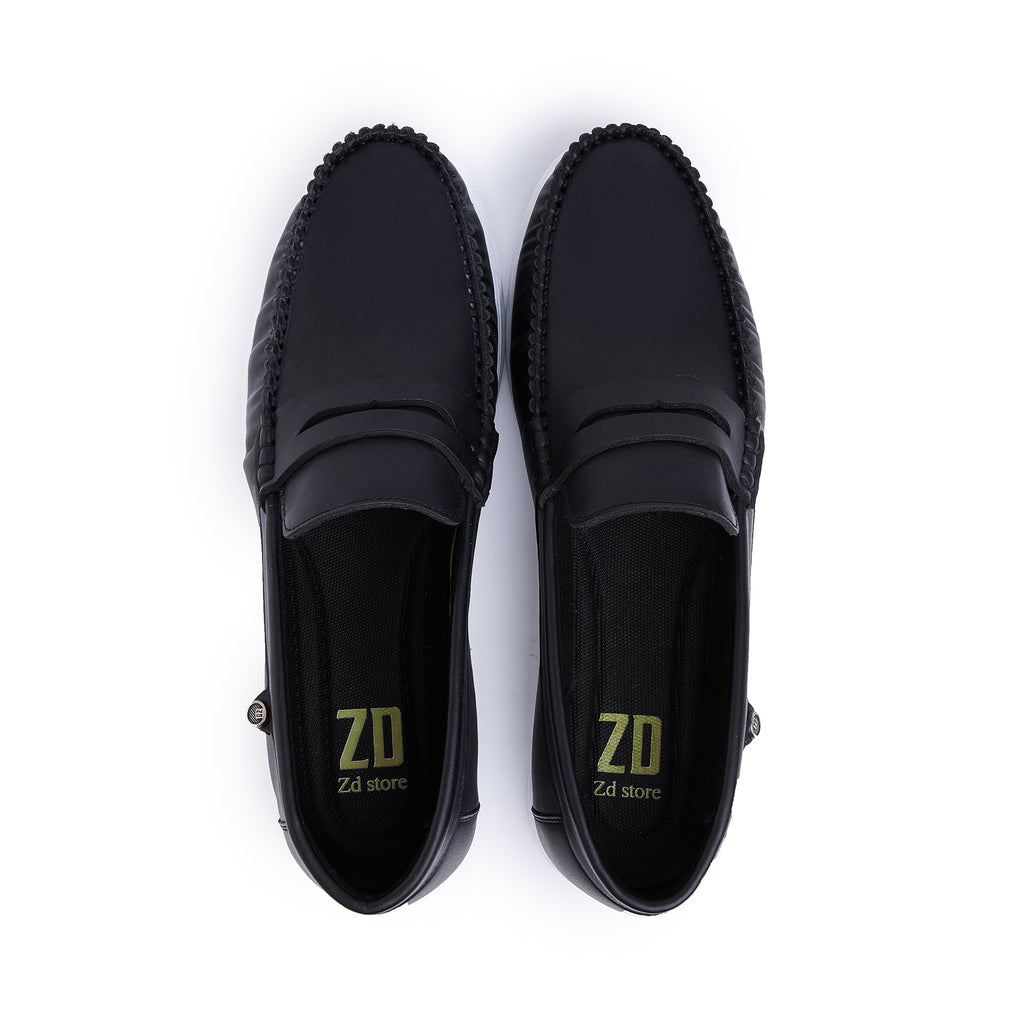 Handmade summer shoes EVA ZD \121\ Black Lethr